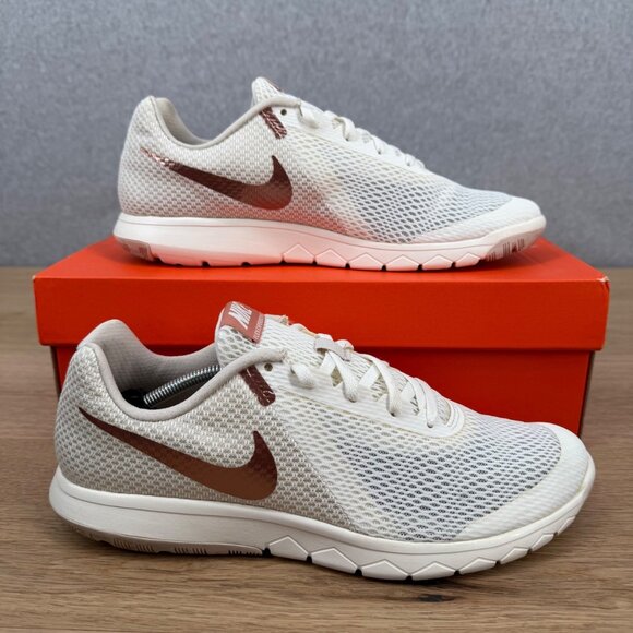 Nike Womens Flex Experience RN 6 Running Shoes Size 11 Sail Metallic Rose Gold - Picture 1 of 13